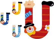 TRUDI 81757 Sevi Alfabeto Legno Lettera U Clown Prime Attivit� per Bambini da 3+