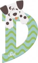 TRUDI 83004 Sevi Alfabeto Legno Lettera D Dalmata Prima Infanzia per Bambini da 3+