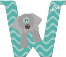 TRUDI 83023 Sevi Alfabeto Legno Lettera W Weimaraner Prima Infanzia per Bambini da 3+