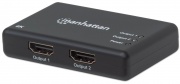 Techly HDMI-4K2PMH Adattatore Splitter HDMI 4K UHD 3D con LED 2 vie0,9 m IDATA