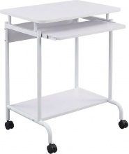 Techly ICA-TBS005W Tavolino Porta PC con Ruote Moderno 72x56x80 cm colore Bianco
