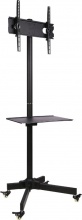 Techly ICA-TR21 Supporto TV da Pavimento con Mensola 23" a 55" Portata 25Kg Nero