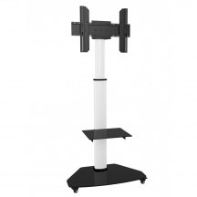Techly ICA-TR3WH Supporto TV da Pavimento per Tv da 37" a 70" 40 Kg VESA Bianco