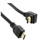 Tecno 24129 Cavo HDMI 3 Metri Terminali Oro Con Uno Curvo Supporta 4K