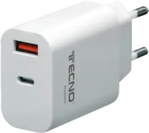 Tecno 53258 Caricabatterie per Universale Bianco AC Ricarica rapida