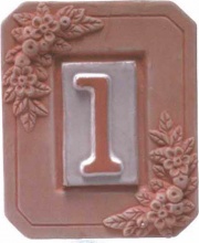Telcom T3113 Portanumero In Terracotta 1 Posto cm 13x16 Pezzi 5