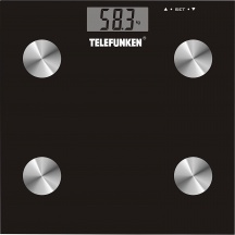 Telefunken M02564 Bilancia Pesapersone Digitale Elettronica max 180 kg Nero