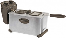 Termozeta 75209 Friggitrice Elettrica 3 Litri 2000 Watt Timer e Termostato Inox