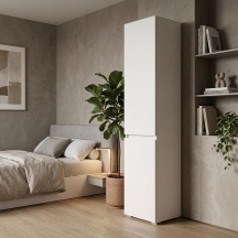 Terraneo BOX CONTENITORE 45x37x195 Armadio Guardaroba 1 anta battente 45x37x195 Bianco BOX CONTENITORE