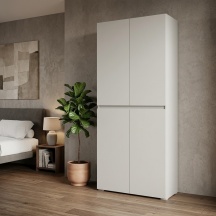 Terraneo EL212GR Armadio Guardaroba 4 ante battenti 80x37x195 cm BOX CONTENITORE