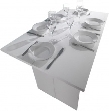 Terraneo EL530 Consolle allungabile Tavolo legno MDF 120x3570x75h cm Bianco