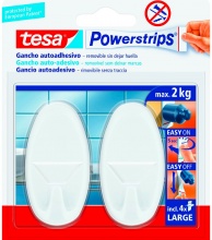 Tesa 58013-00052-01 Powerstrips 2 Ganci Autoa � Bianco grandi Confezioni 6