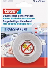 Tesa 64621 Nastro biadesivo Trasparente mm 12x 10 mt