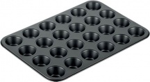 Tescoma 623226 Stampo per Dolci Mini Muffin Antiaderente 24 Posti 38x26 cm Nero Delicia