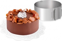 Tescoma 623380 Stampo per Dolci Torta in Acciaio Inox Rotondo Regolabile 16 cm Delicia