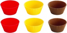 Tescoma 630646 Stampo in Silicone per Dolci Pirottini Set 6 Pezzi � 7 cm - Delicia