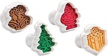 Tescoma 630857 Stampo per Dolci Tagliabiscotti Natale in Plastica Set 4 Pezzi Delicia
