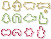 Tescoma 630902 Stampo per Dolci Tagliabiscotti Natale in Plastica Set 13 Pezzi Delicia