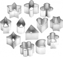 Tescoma 631322 Stampo per Dolci Tagliabiscotti Mix Forme in Metallo Set 12 Pz - Delicia