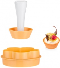 Tescoma TC630087 Stampo per Dolci Tartellette in Plastica 2 Pezzi Bianco e Giallo Delicia
