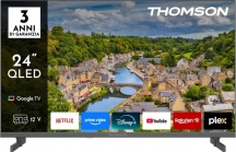 Thomson 24HQG3S15C Smart TV 24" HD Ready QLED Google TV Classe E DVB-T2S2 Nero