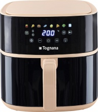 Tognana D2DFA05IRCH Friggitrice ad Aria 8 Litri 2000 Watt Nero, Champagne  Iridea