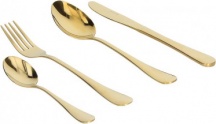 Tognana R7799242778 Set Posate 24 Pezzi in Acciaio colore Oro