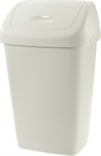Tontarelli 8101384112 Pattumiera con Coperchio basculante AURORA Bianco 25 Litri