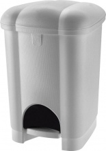 Tontarelli 810153510D Pattumiera con Coperchio a pedale CAROLINA Grigio 16 Litri
