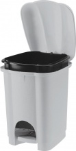 Tontarelli 810153610D Pattumiera con Coperchio a pedale CAROLINA Grigio 6 Litri