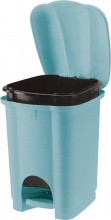 Tontarelli 810153670V Pattumiera con Coperchio a pedale CAROLINA Azzurro 6 Litri