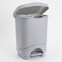 Tontarelli 810523610D Cestino Gettacarte a Pedale Plastica 8 Lt 24x21x30 cm Grigio
