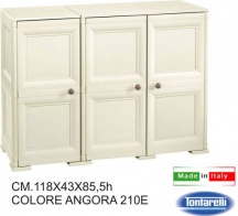 Tontarelli TO5581A Armadietto da Esterno  Balcone Plastica 118X43X85,5 Angora