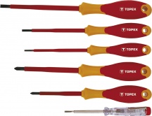 Topex 39D150 Serie Cacciaviti Isolati 6 Pezzi
