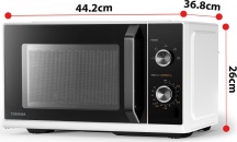 Toshiba MW3-MM20PF(WH) Forno Microonde Combinato 26 Litri 900 W con Grill Bianco