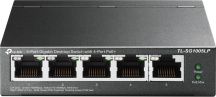 Tp-Link TL-SG1005LP Switch di rete Gigabit Ethernet Supporto PoE Nero