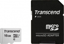 Transcend TS16GUSD300S-A Scheda di Memoria microSDHC 16GB Classe 10 NAND