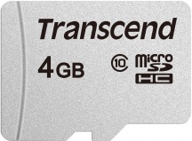Transcend TS4GUSD300S Micro SD 4 GB Micro SDHC Classe 10 Lettura 20 MBs
