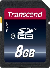 Transcend TS8GSDHC10 Scheda di Memoria 8 GB SDHC Classe 10