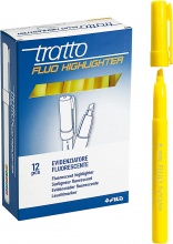 Tratto 733001 Fluo Highlighter Marcatore 12 pezzi