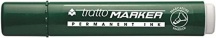 Tratto 840104 Marker Marcatore permanente Verde Punta smussata 12 pezzi