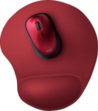 Trust 20429 Tappetino per Mouse Ergonomico con Poggiapolsi Rosso BigFoot