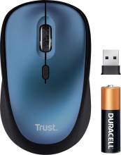 Trust 24551 Mouse YVI+ RF Wireless Ottico 4 Tasti Mano Destra con Rotella Blu