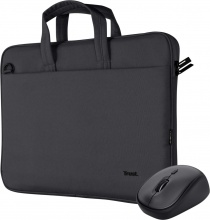 Trust 24988 Borsa per Notebook 16" Valigetta Ventiquattrore Nero + Mouse Bologna