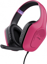 Trust 24992 Cuffie Gaming Microfono, con filo, Colore Rosa - GXT 415P Zirox