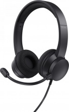 Trust 25089 Ayda Cuffie con filo Sovraurale Antirumore Musica e Chiamate Nero