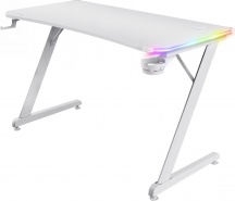 Trust 25328 Scrivania Gaming con Luci Led Moderna 120x60x74 cm Bianco - Luminus