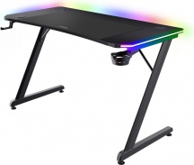 Trust 25419 Scrivania Gaming con Luci Led Moderna 120x60x74 cm Nero - Luminus Pro