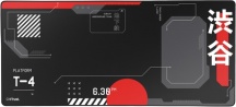 Trust 25716 Tappetino per Mouse Gaming 90x40 Barra Antiscivolo NeroRosso GXT 759 XXL