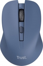 Trust MOUTRU25041 Mouse Wireless Ottico Ergonomico 1800 DPI 4 Tasti Rotella Blu